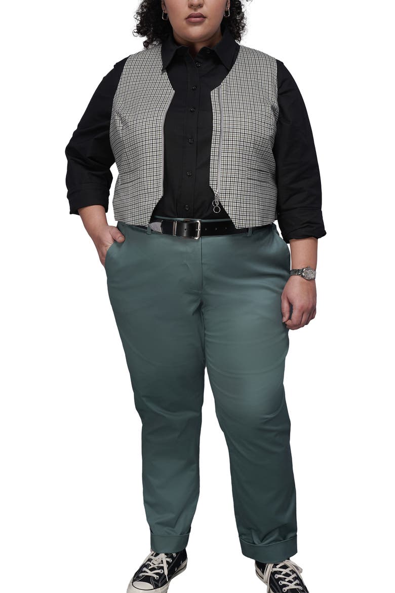 The Empower Zipper Vest, Alternate, color, DARK TEAL