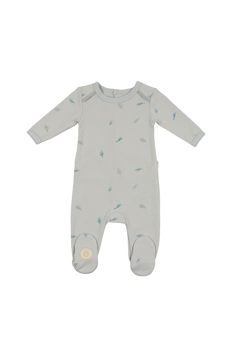 Mon Tresor Bebe Cascade of Leaves Footie, Main, color, 
