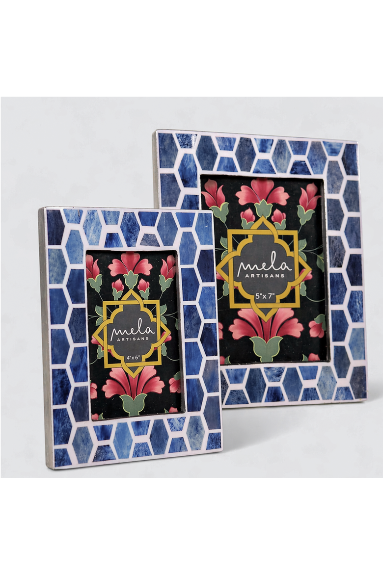 Gramercy Inlay Photo Frame Gift Box Set, Main, color, Natural Bone