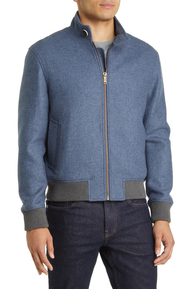 Rodd & Gunn Knapdale Wool Blend Zip-Up Bomber Jacket, Alternate, color, 