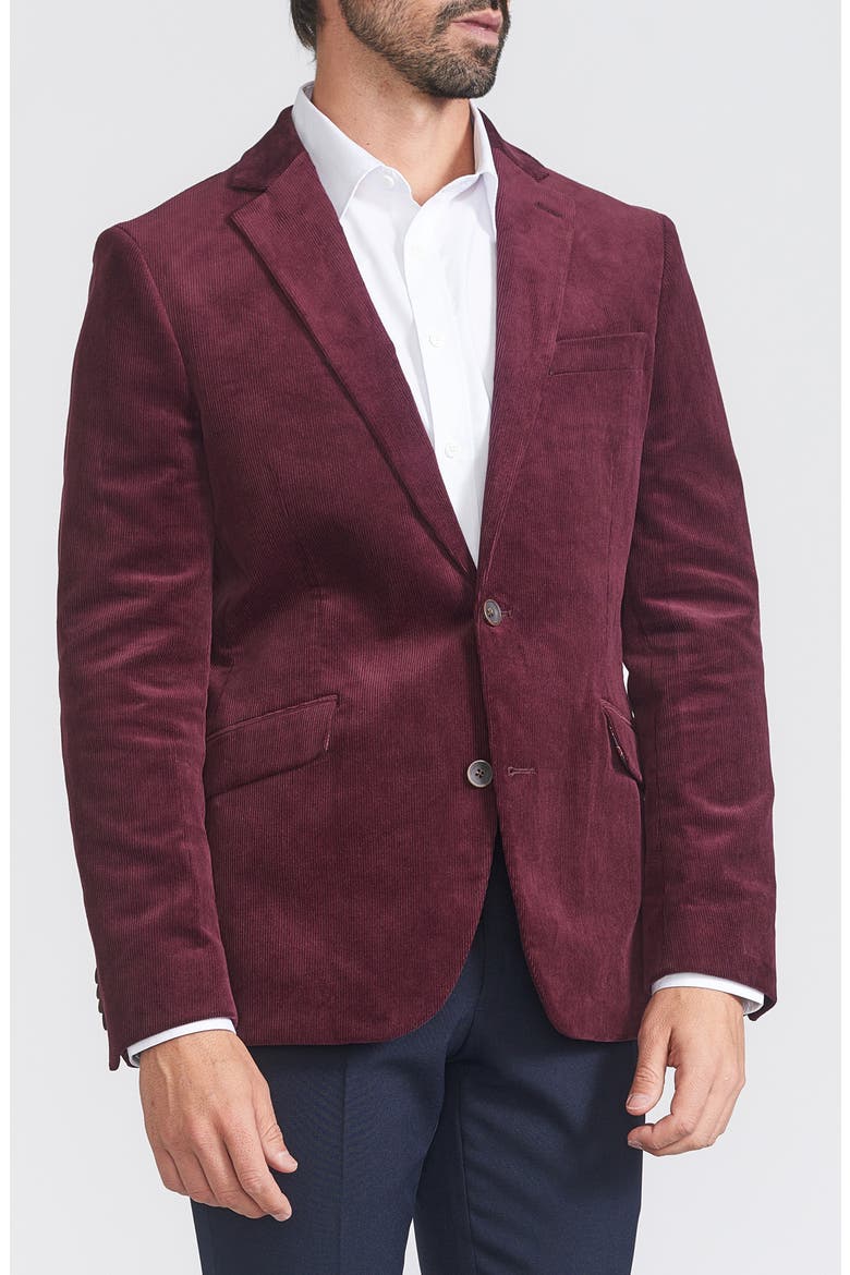 Corduroy Sport Coat, Alternate, color, BURGUNDY