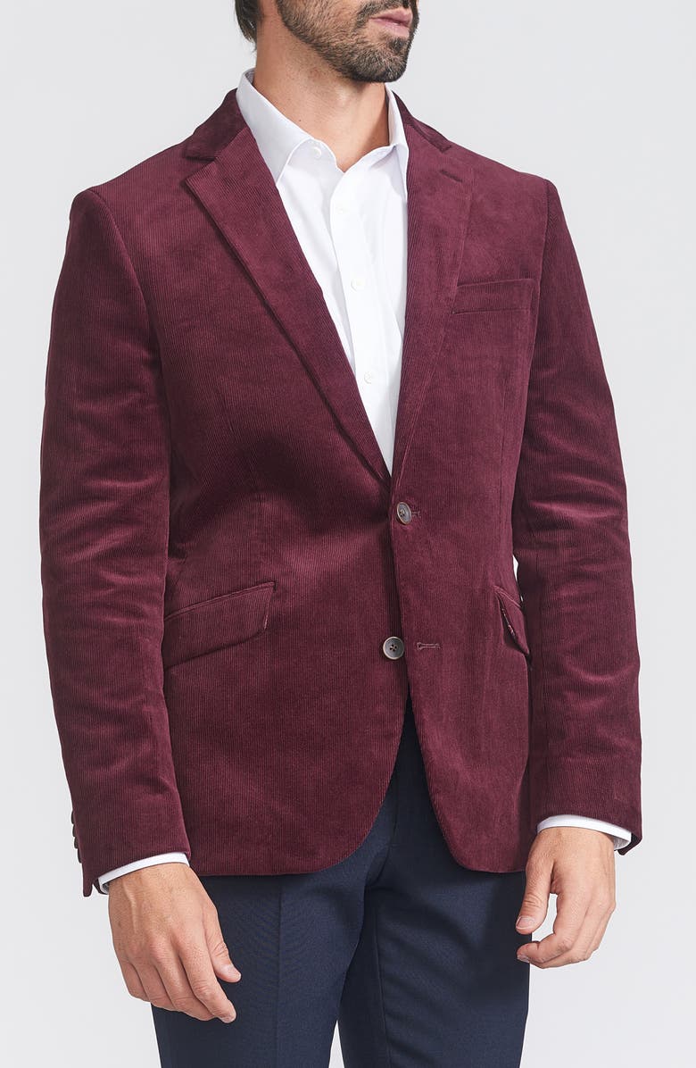 SAVILE ROW CO Corduroy Sport Coat, Alternate, color, Burgundy