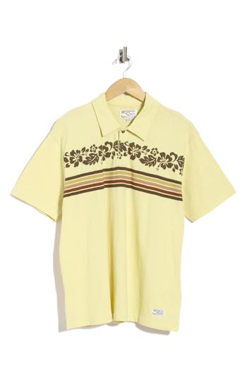 Rvca Cutback Cotton & Hemp Polo In Butter
