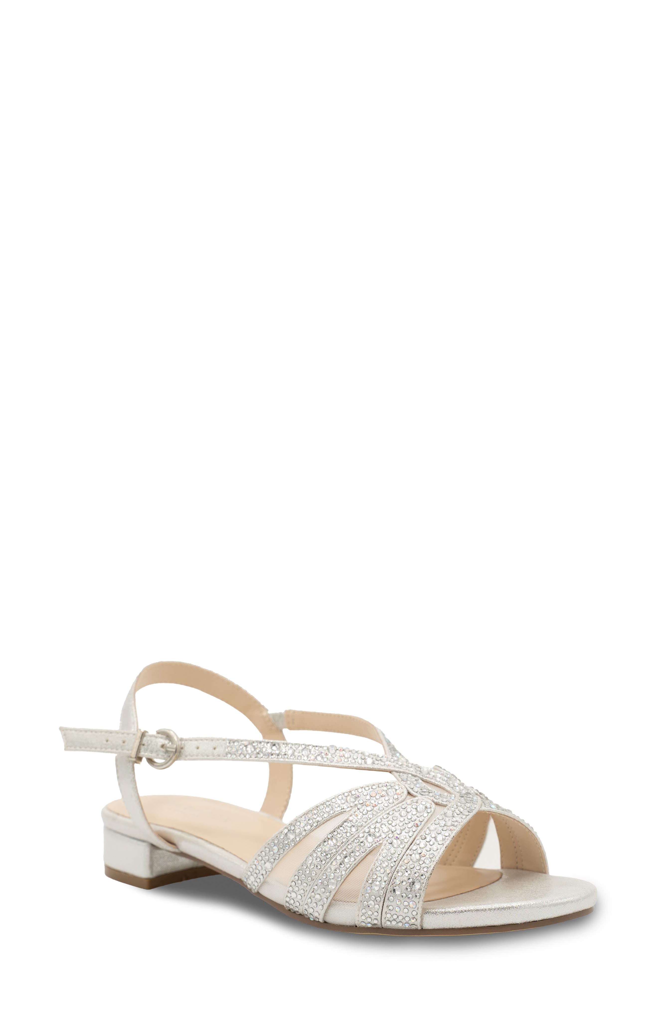 Paradox London Pink Quest Ankle Strap Sandal, Main, color, Silver