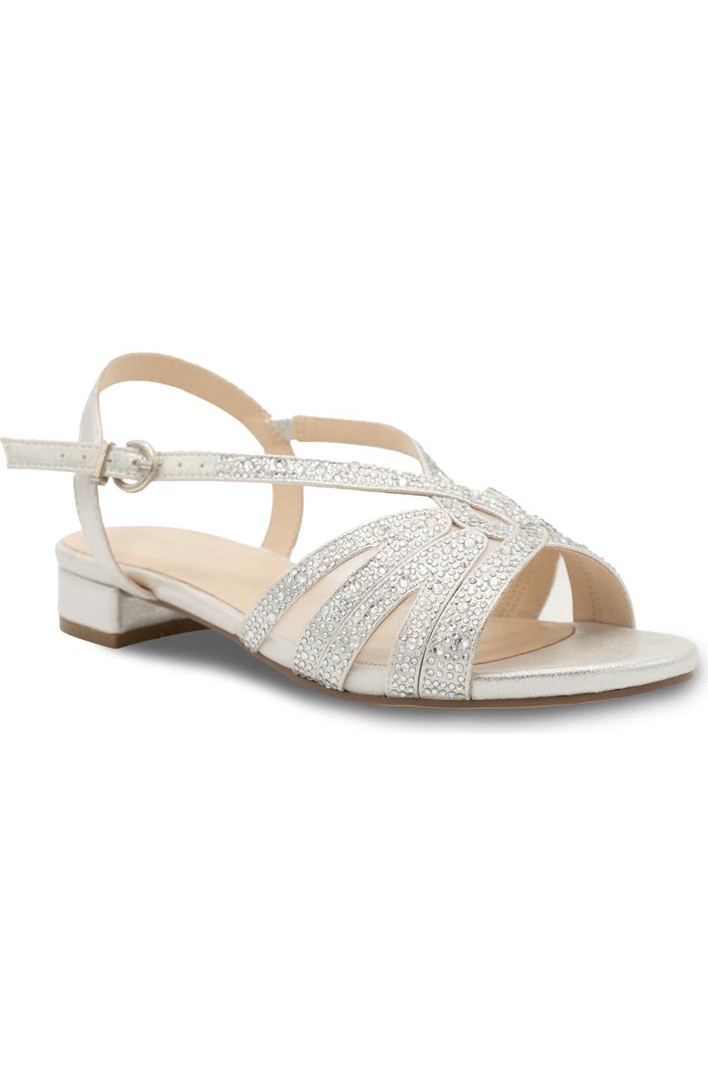 Paradox London Pink Quest Ankle Strap Sandal, Main, color, Silver