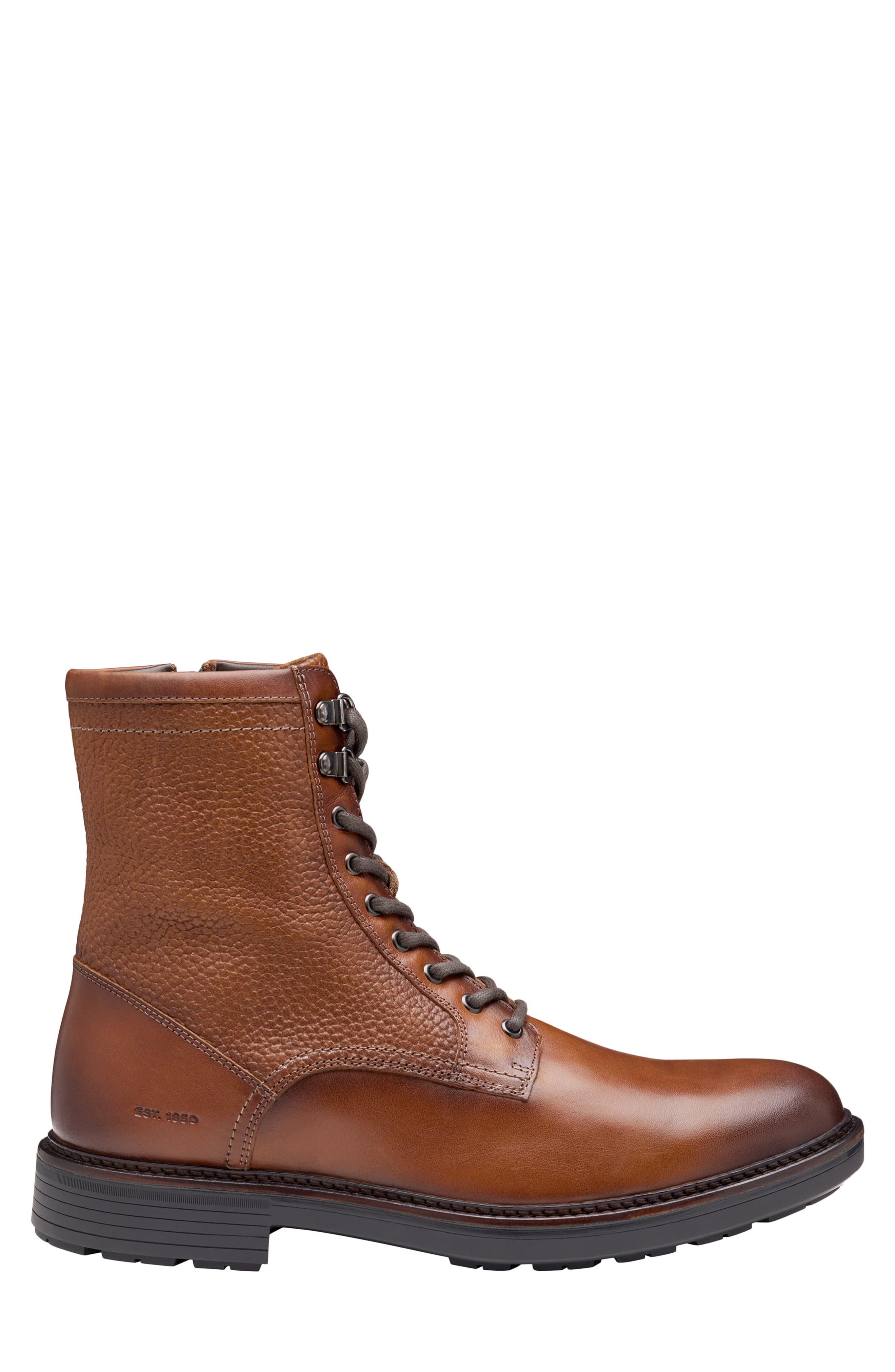 Latham Plain Toe Combat Boot, Alternate, color, TAN EUROPEAN CALFSKIN