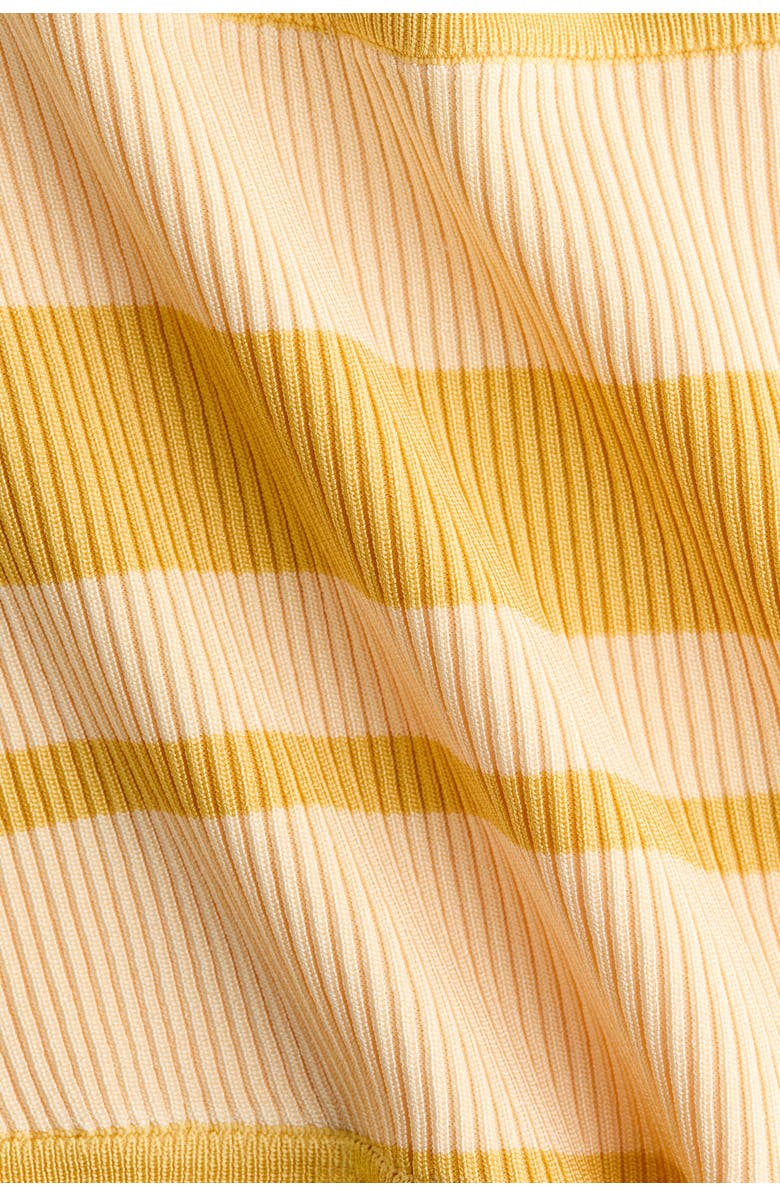 H&M Rib-knit mini shorts, Alternate, color, Yellow/Striped