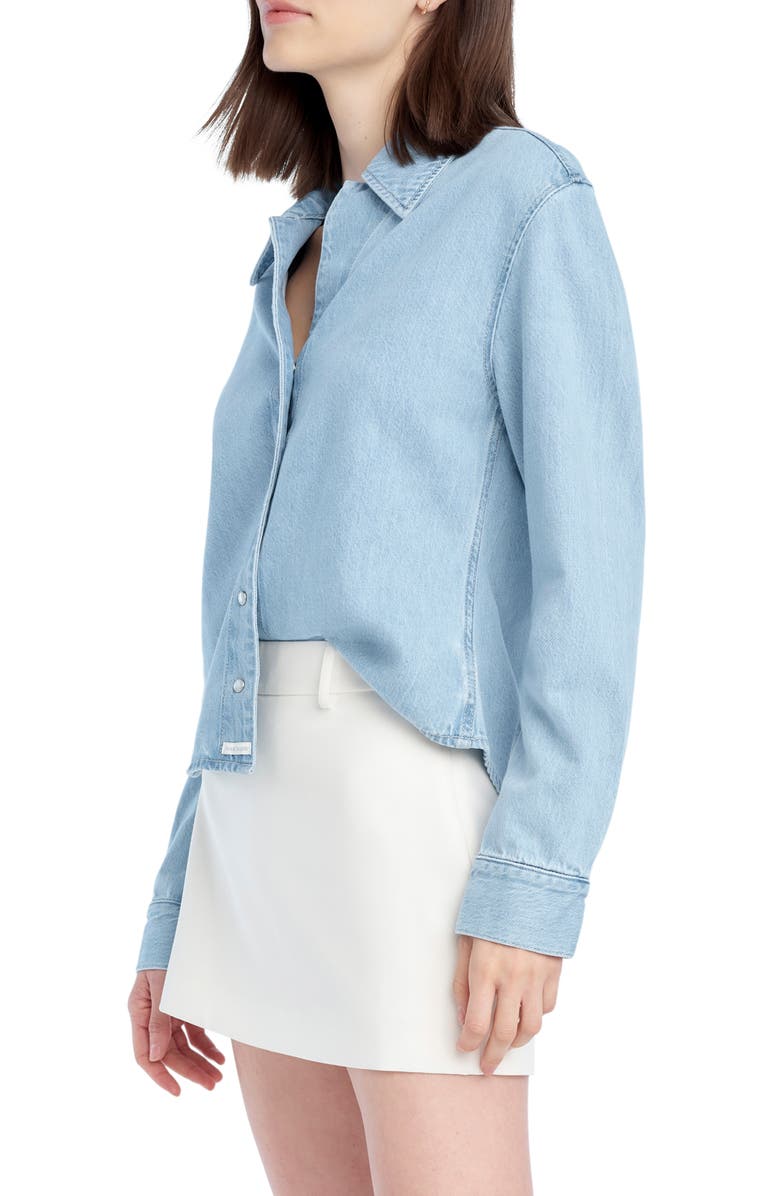 Favorite Daughter The Ace Denim Snap Front Top, Alternate, color, Westwood