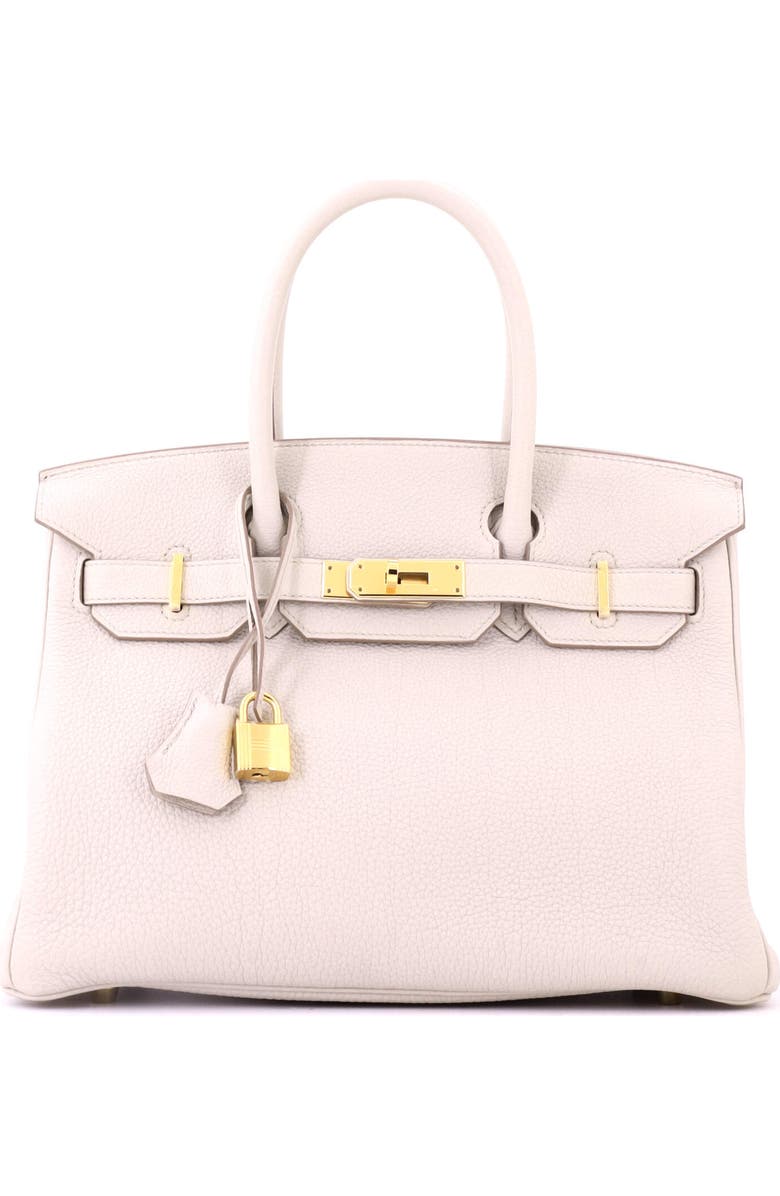 Pre-Owned Hermes Birkin Handbag Light Togo with Gold Hardware 30, Main, color, Beton