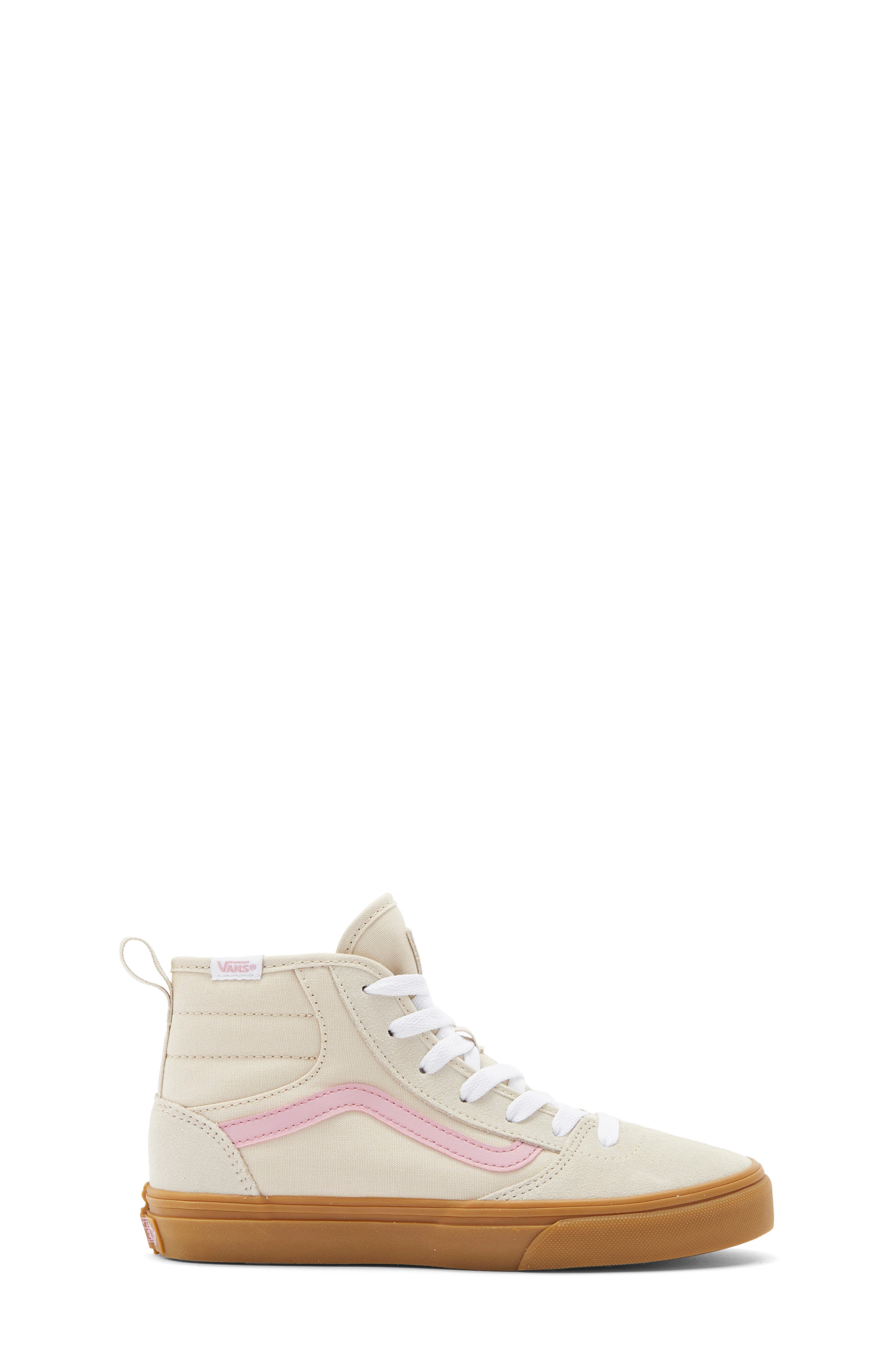 Vans Kids' Ashwood High Top Sneaker, Alternate, color, Suede/Canvas Oatmeal/Gum