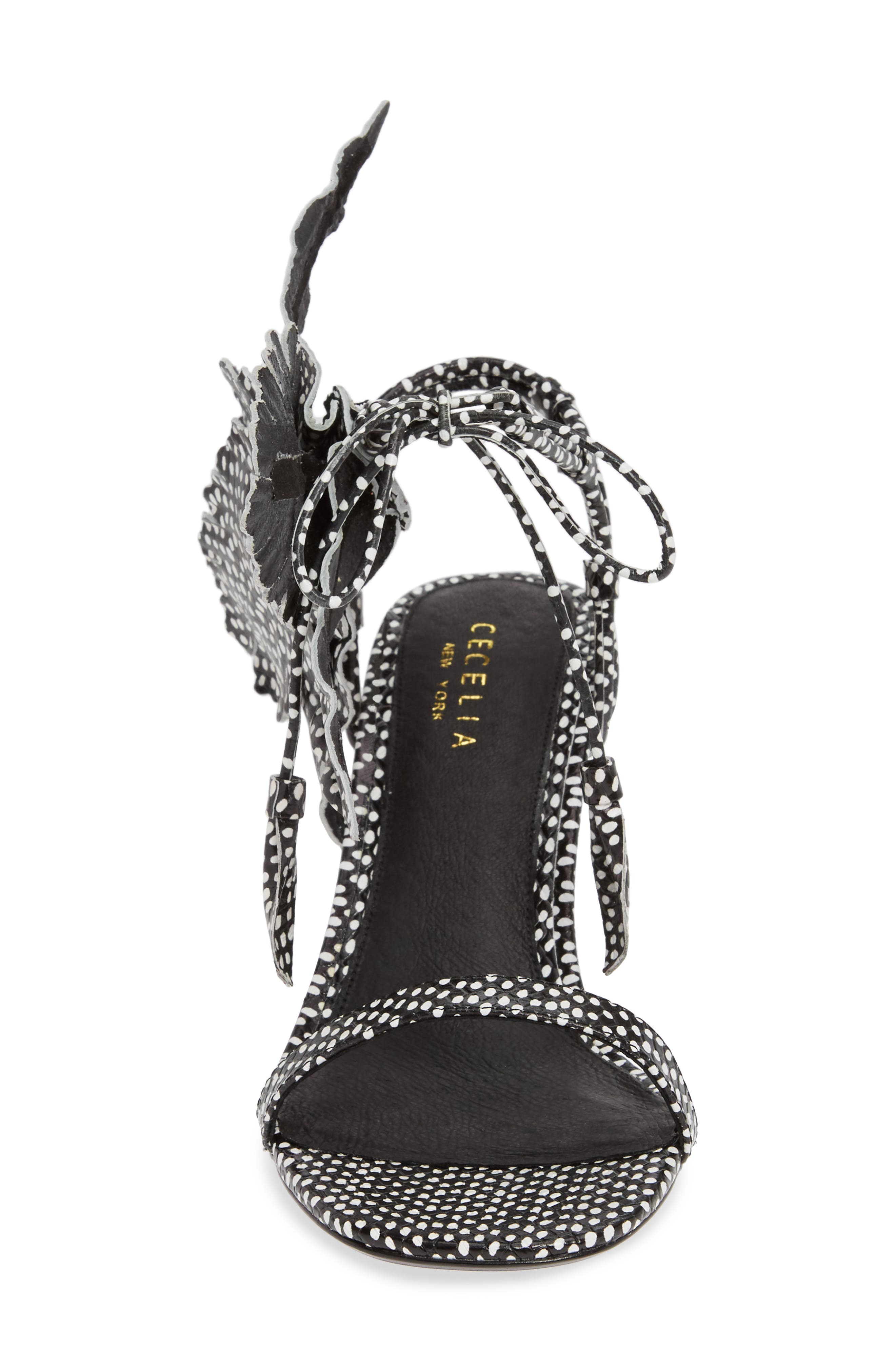 Hibiscus Sandal, Alternate, color, BLACK AND WHITE DOT