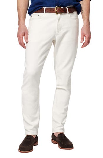 Faherty Stretch Terry Athletic Fit Straight Leg Five-pocket Pants In White