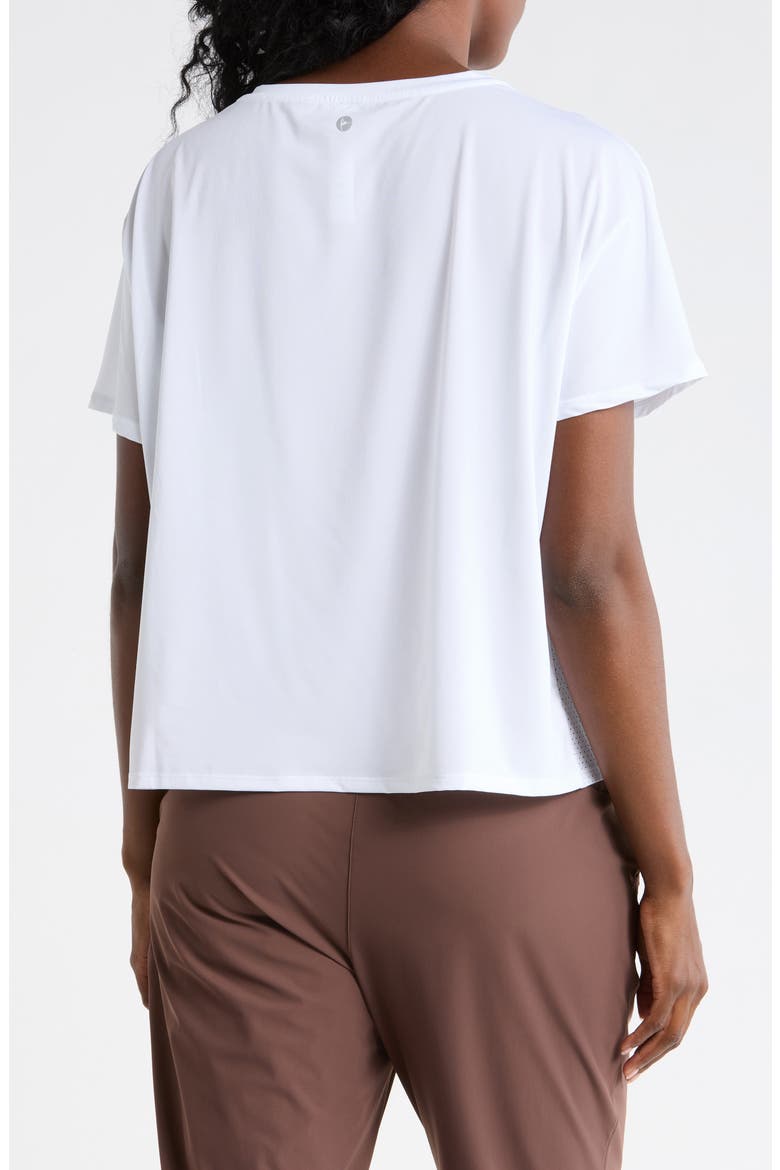 Dolman Sleeve Crop Active T-Shirt, Alternate, color, WHITE