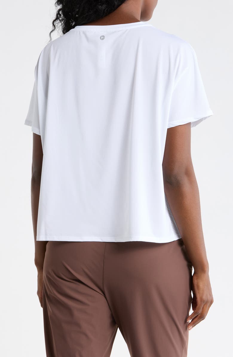 90 DEGREE BY REFLEX Dolman Sleeve Crop Active T-Shirt, Alternate, color, White