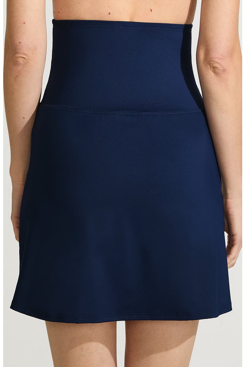 Tummy Control Ultra High Waisted Modest Swim Skirt Swim Bottoms, Alternate, color, Deep Sea Navy