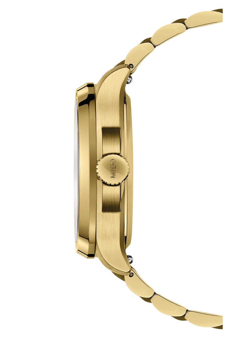 Multifort TV Big Date Automatic Bracelet Watch, 39.2mm x 40mm, Alternate, color, GOLD