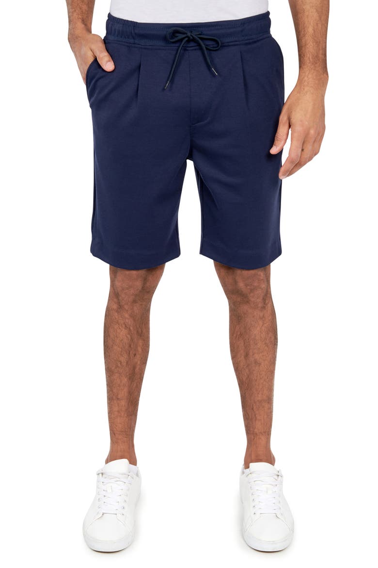 Slim Fit Solid Drawstring Shorts, Main, color, NAVY