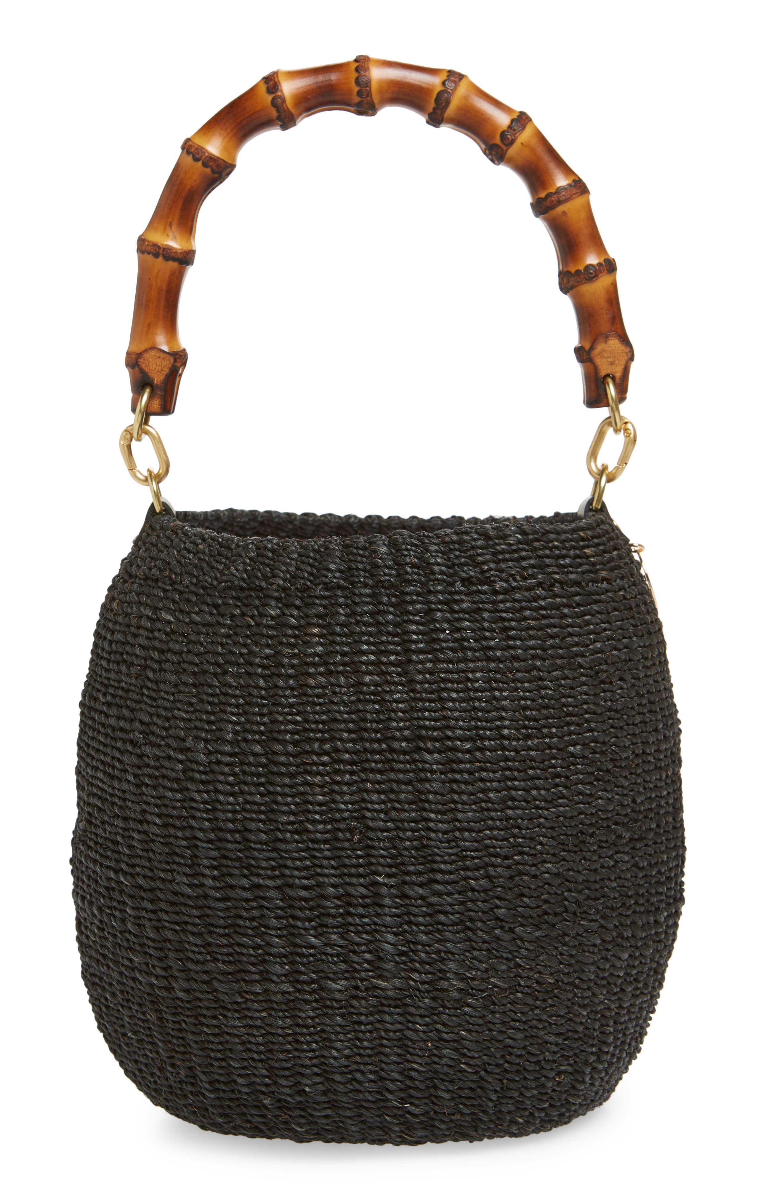 Clare V. Pot de Miel Top Handle Bag, Alternate, color, Black