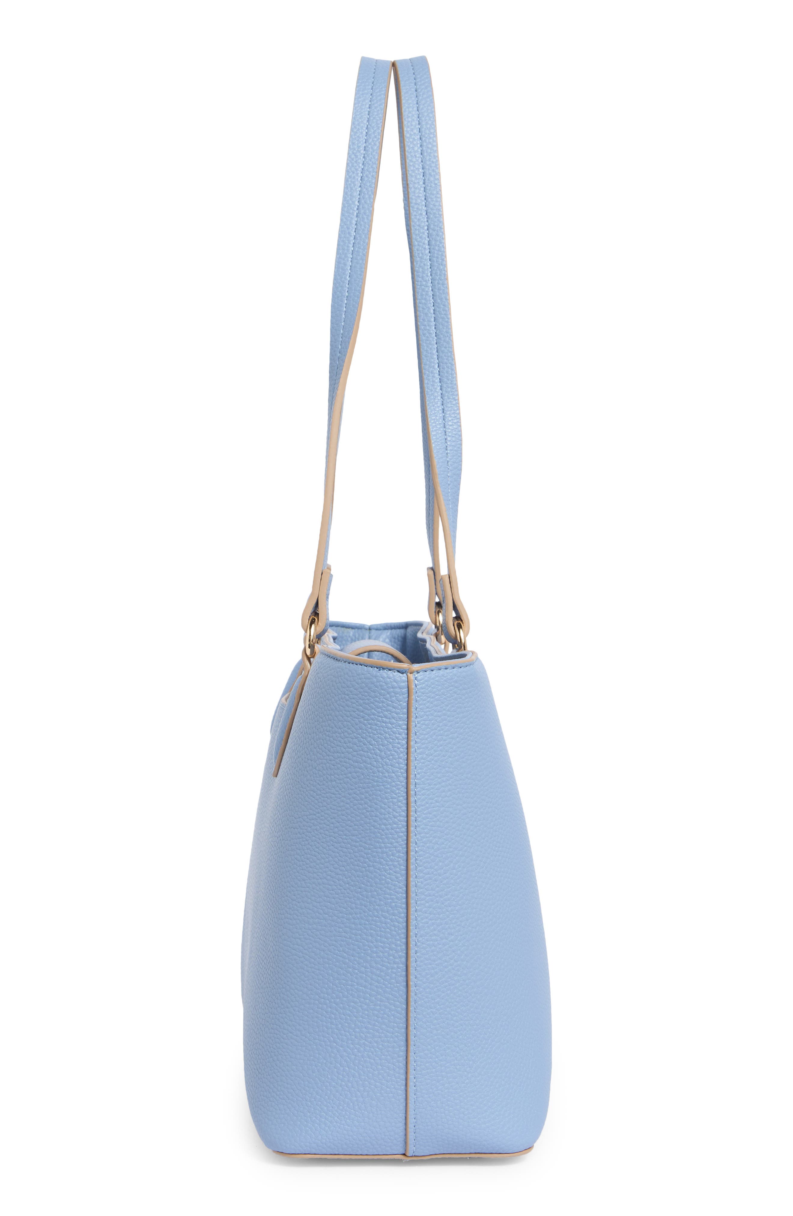 Nanette Lepore Two-for-One Tote Bag, Alternate, color, Cornflower Blue / Hydrangea