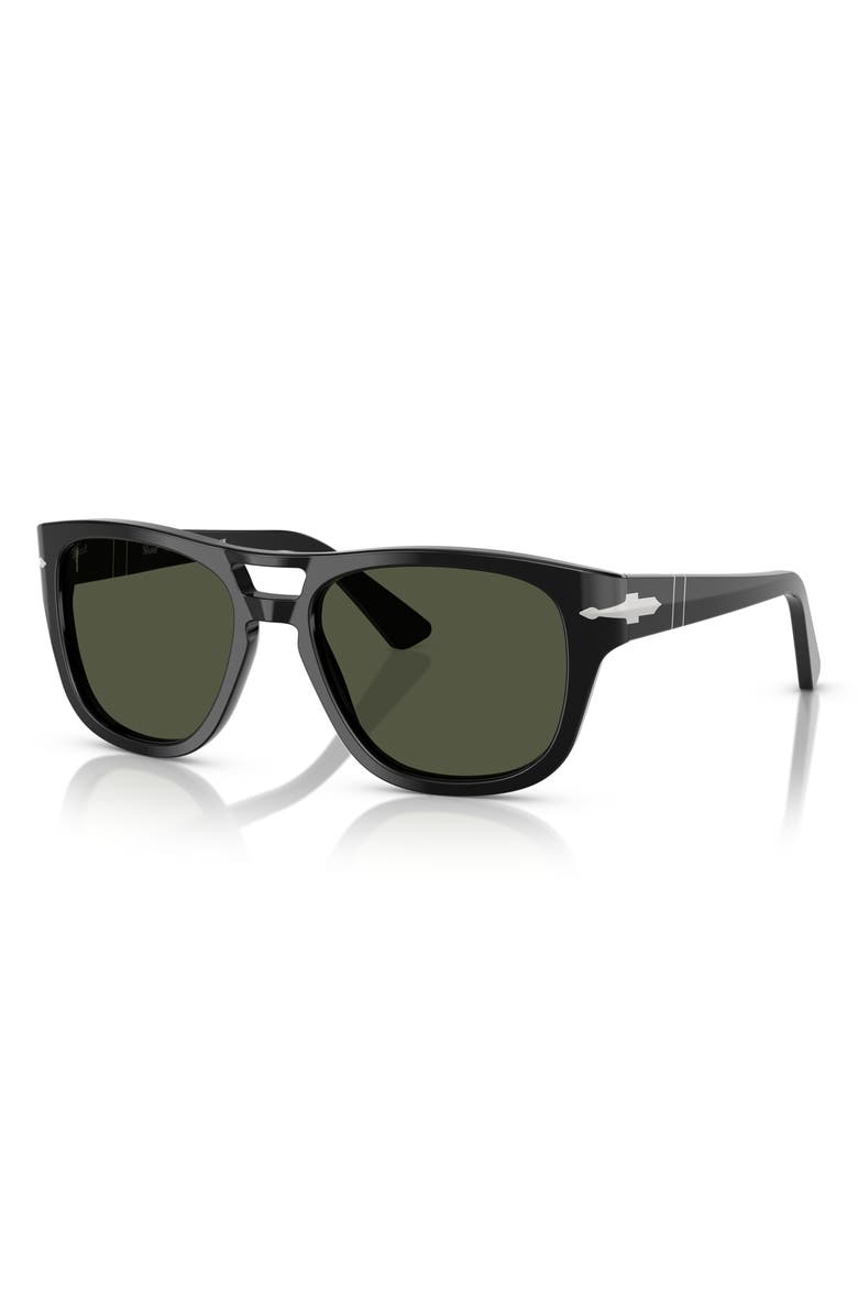 Persol 55mm Square Sunglasses, Alternate, color, Black