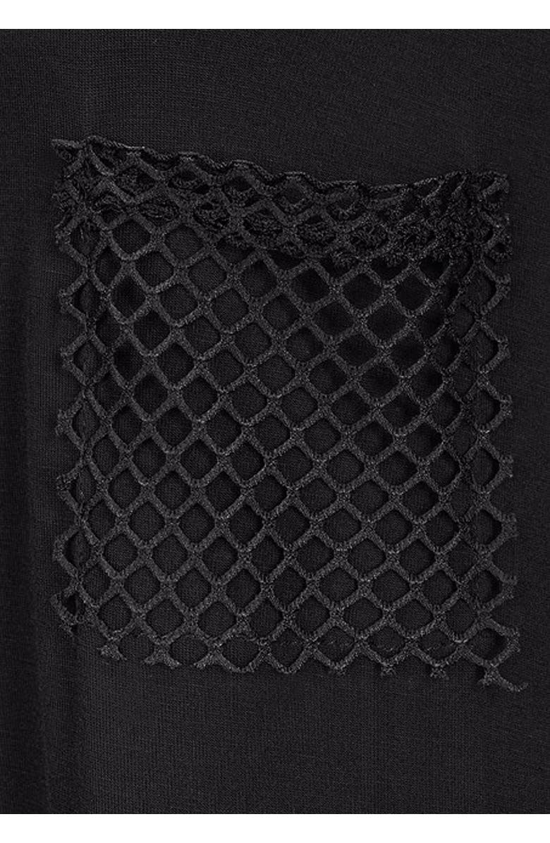 LASCANA Mesh Insert Cover Up, Alternate, color, Black