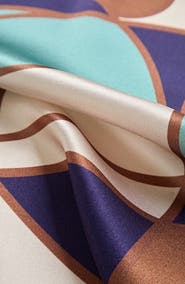 SILKSILKY Pure silk colored square scarf