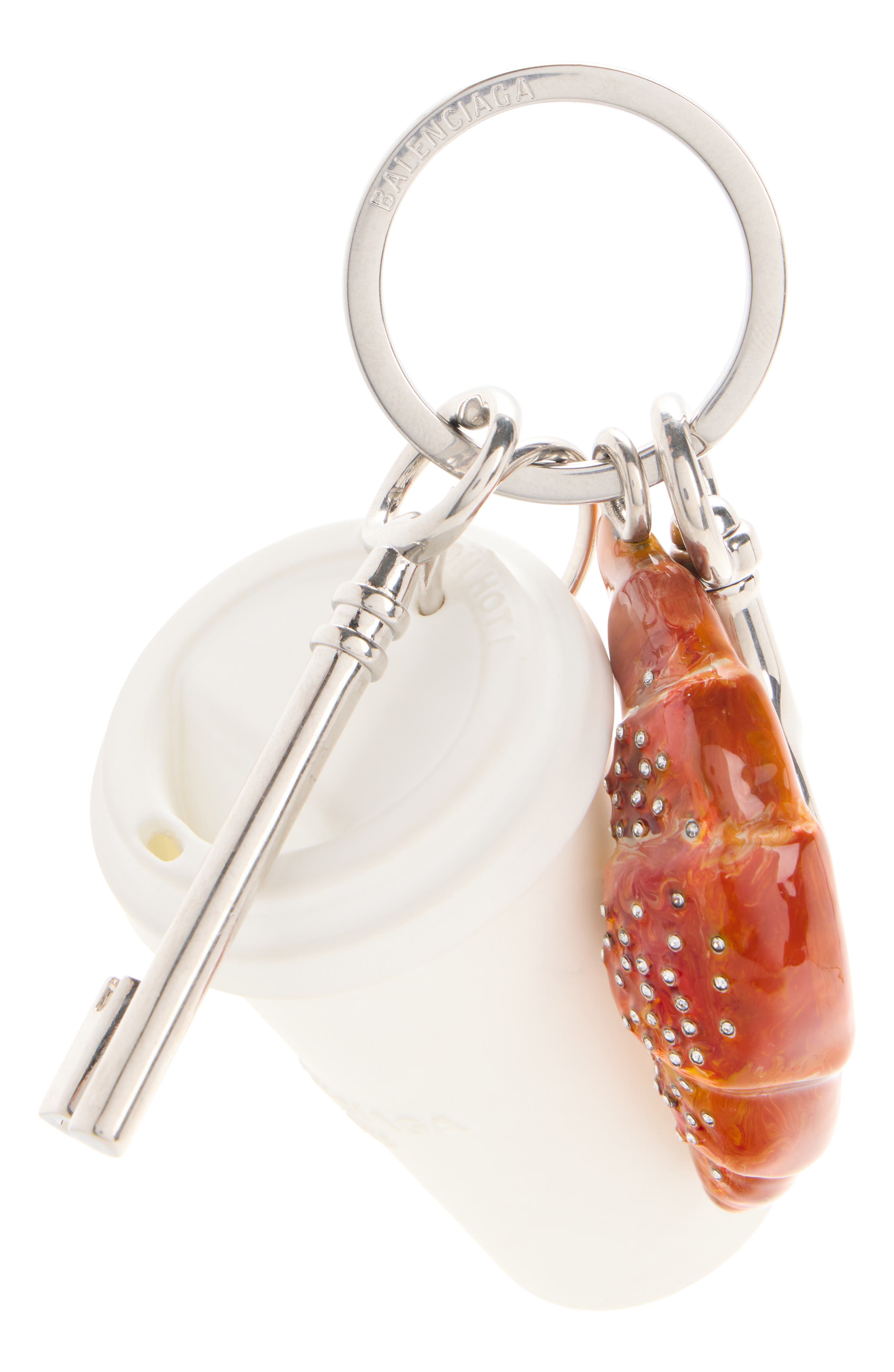 Coffee Cup Bag Charm, Main, color, 8486 MULTICOLOR