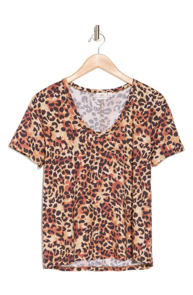 AG Henson Animal Print Stretch Cotton Tee, Alternate, color,