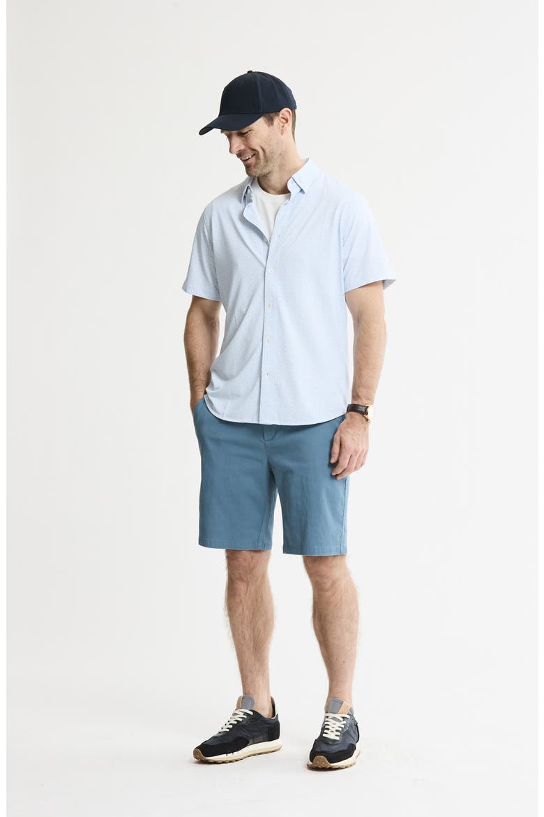 Performance Tech Button-Up Shirt, Alternate, color, WHITE GEO
