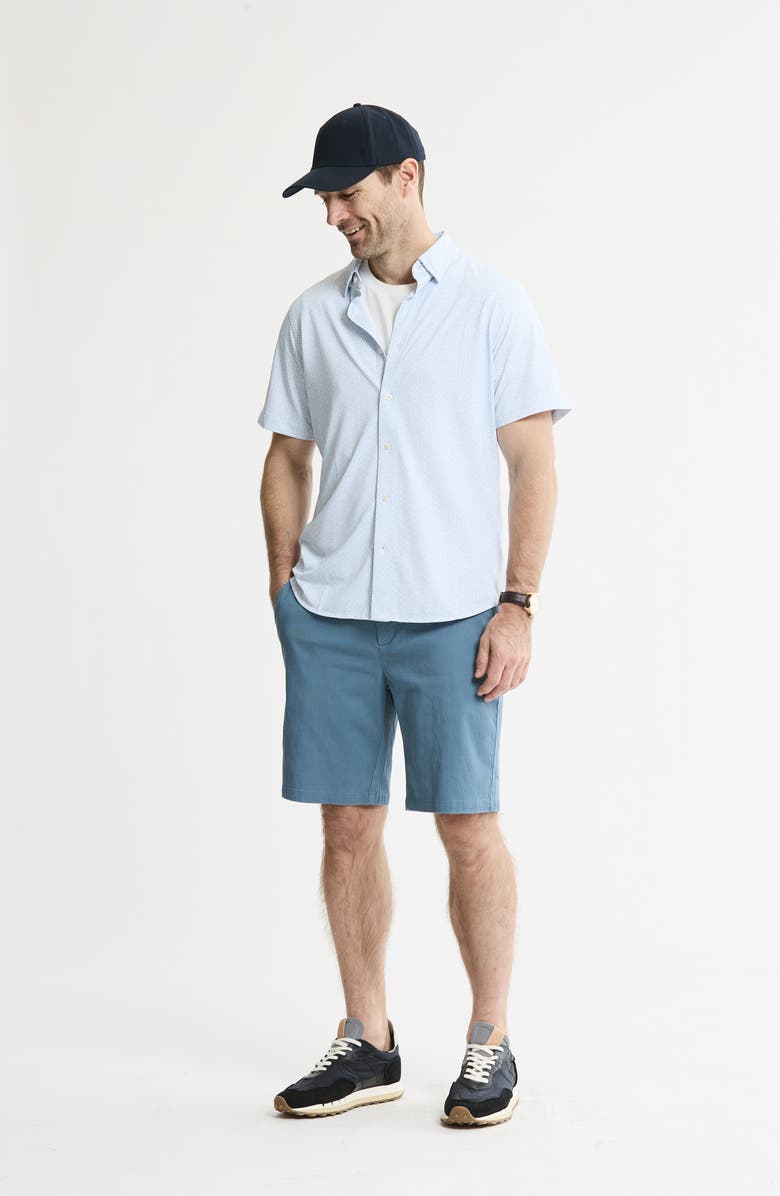 JACHS Performance Tech Button-Up Shirt, Alternate, color, White Geo