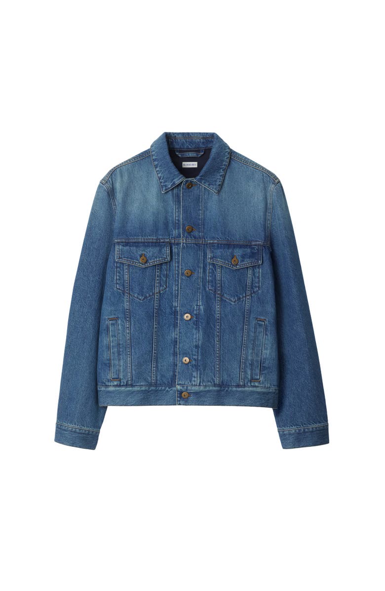 Burberry Denim Jacket, Alternate, color, Mid Blue