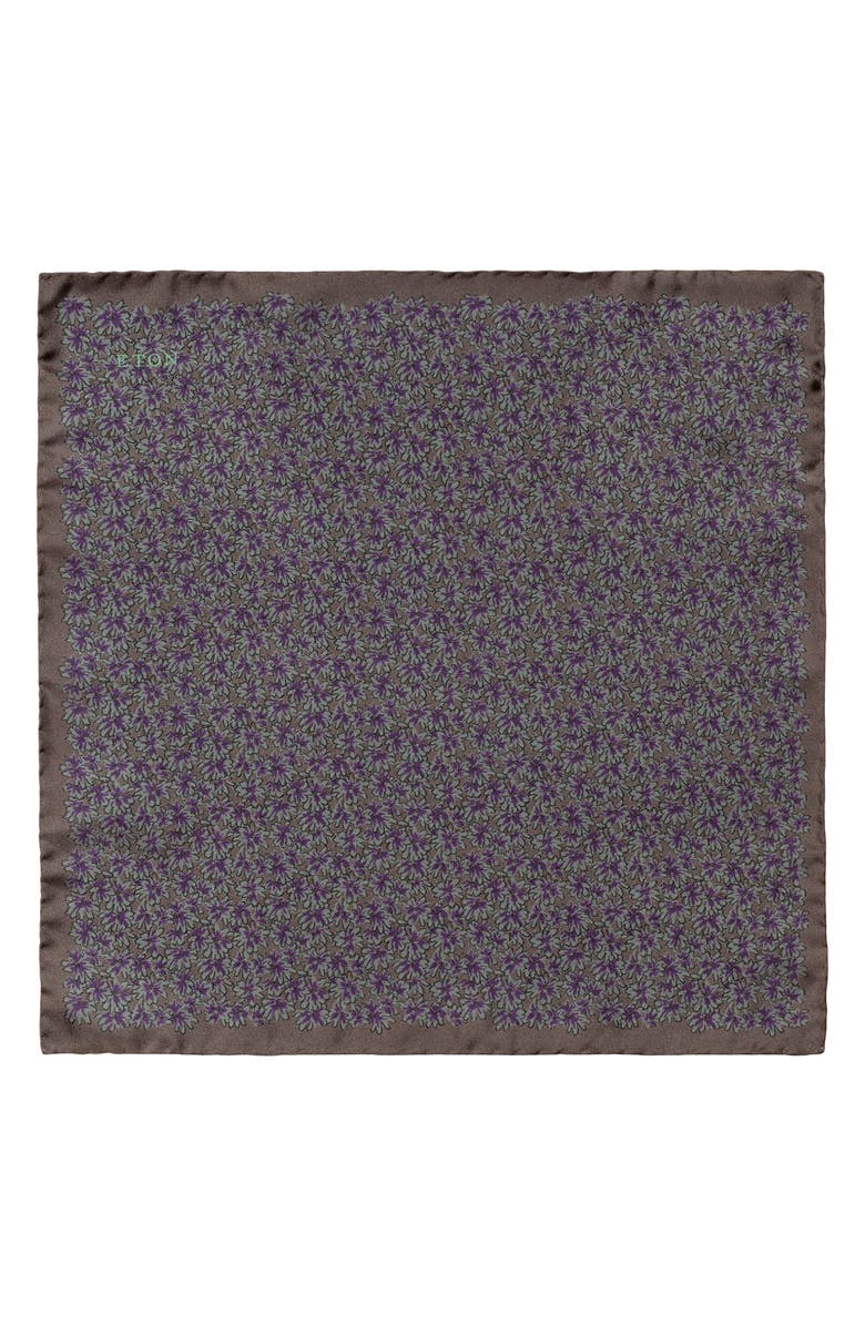 Eton Floral Silk Pocket Square, Alternate, color, 