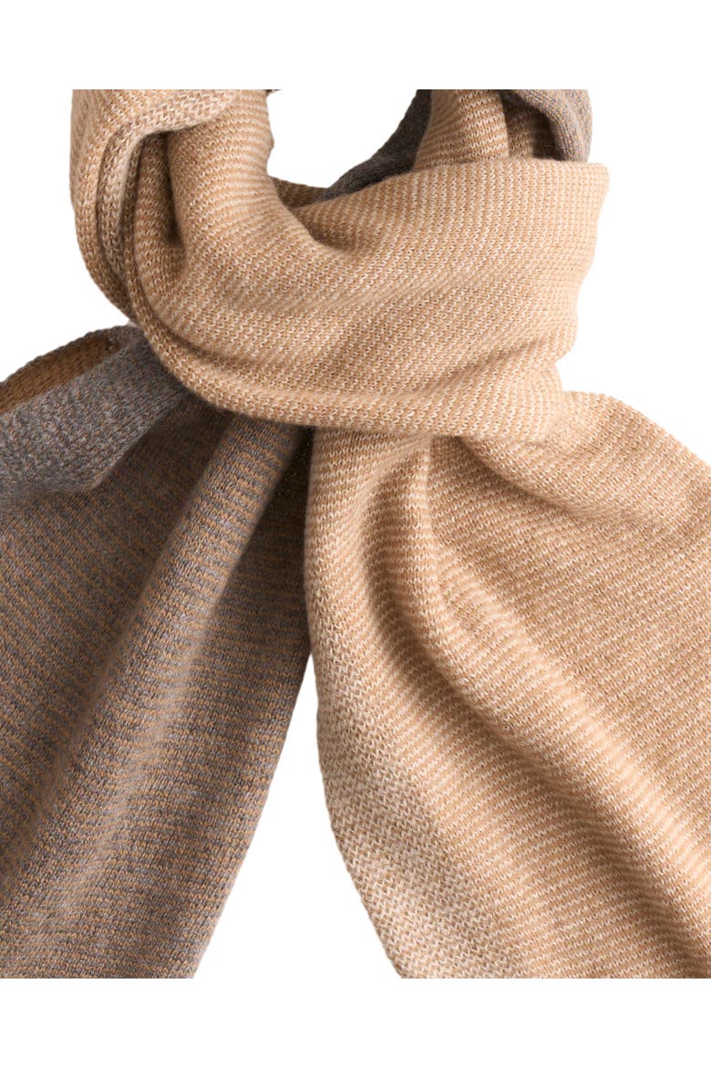 Cashmere Merino Ultra-Soft Marled Knit Scarf, Alternate, color, Beiges Combo