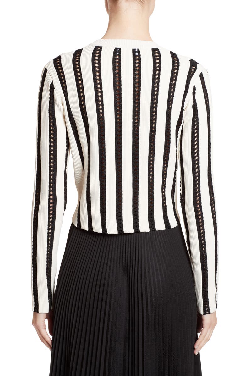 Proenza Schouler Crop Crewneck Sweater, Alternate, color,