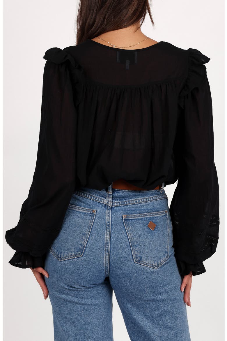 Emelia Ruffle Top, Alternate, color, BLACK