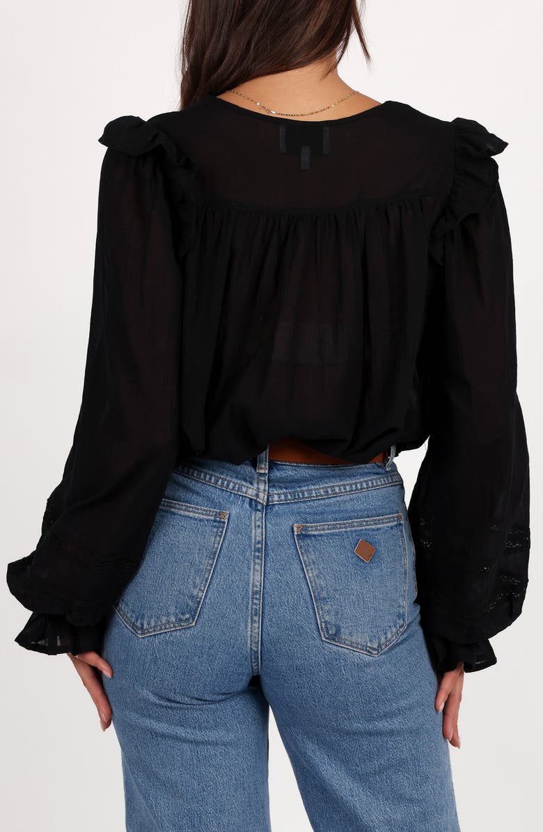 Petal & Pup Emelia Ruffle Top, Alternate, color, Black