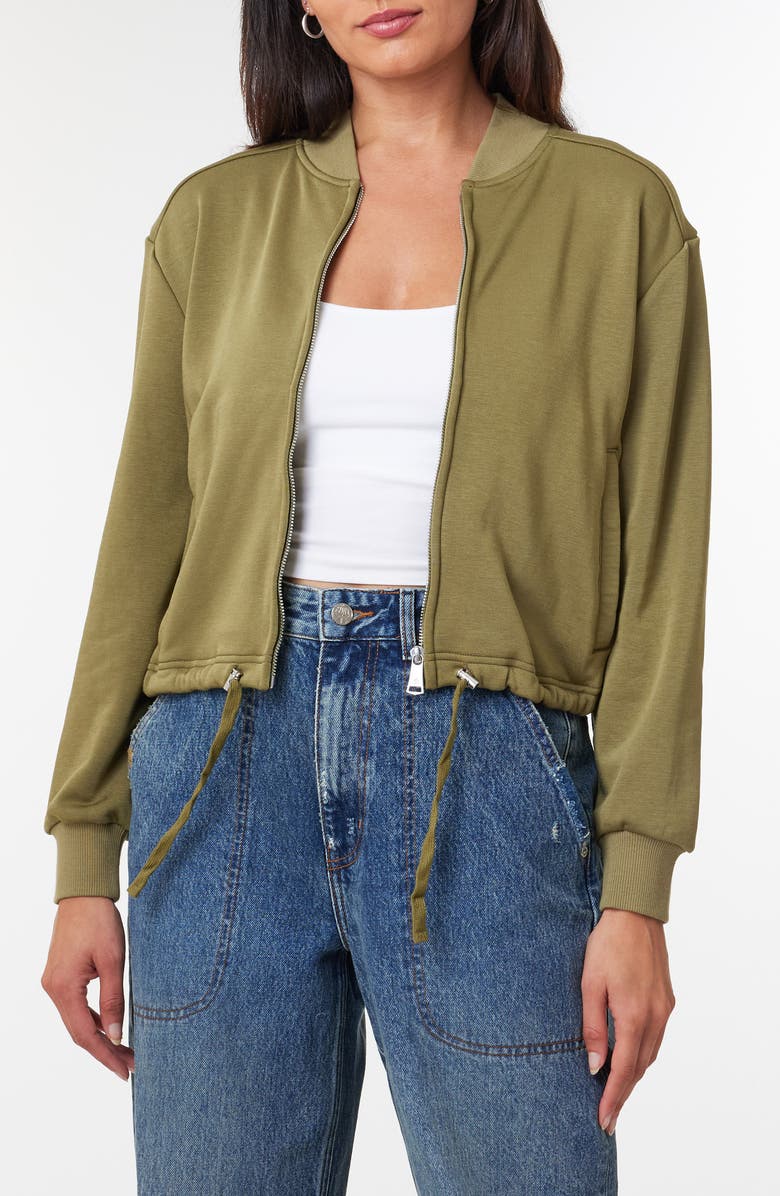 Scotch & Soda Jersey Bomber Jacket, Main, color, 