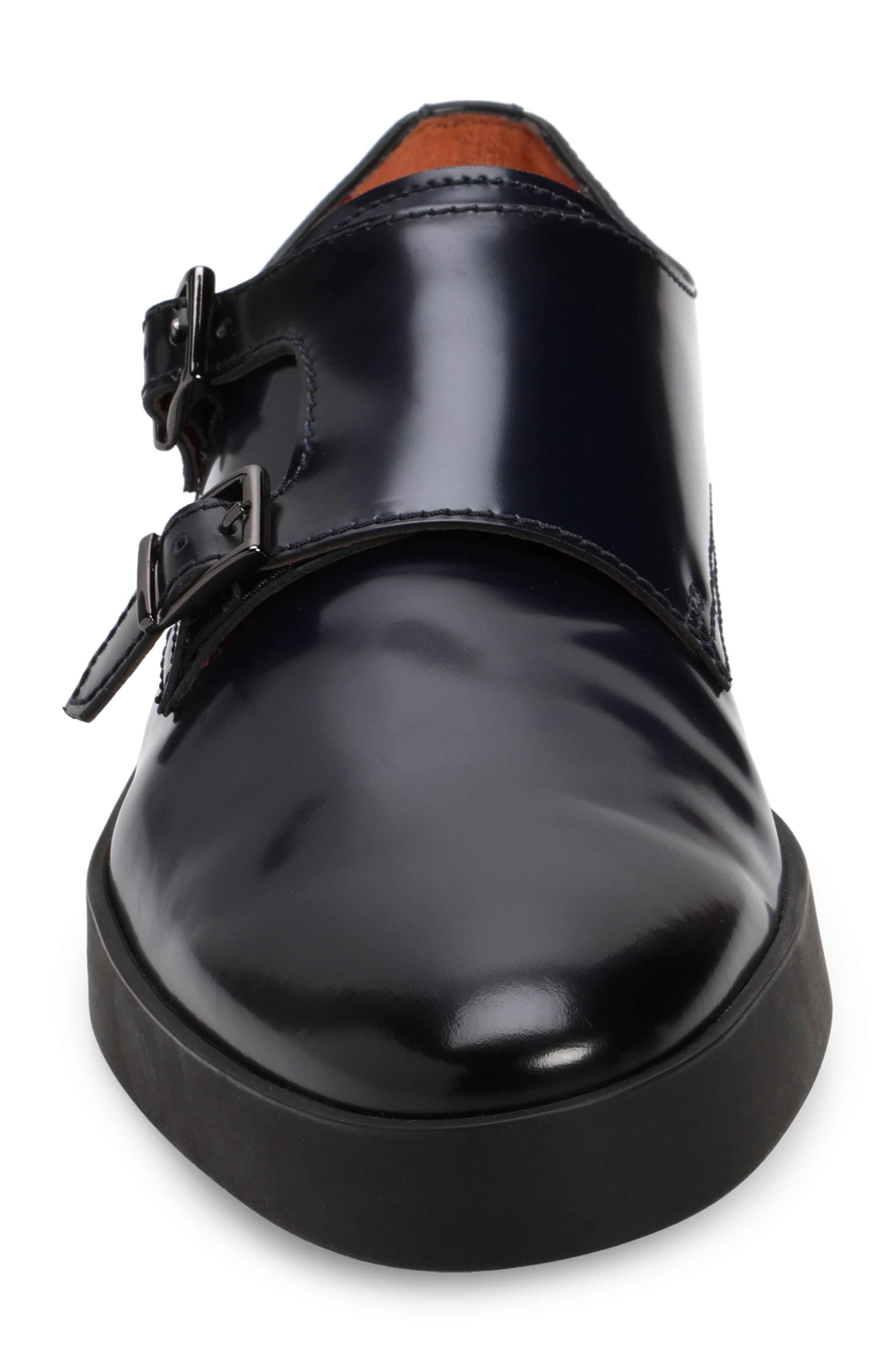 Santoni Monk Strap Sneaker, Alternate, color, Blue