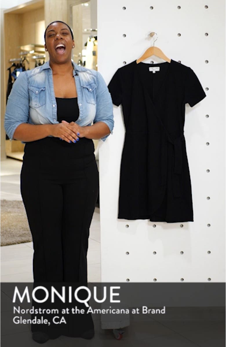 Texture & Thread Short Sleeve Side Tie Dress, sales video thumbnail