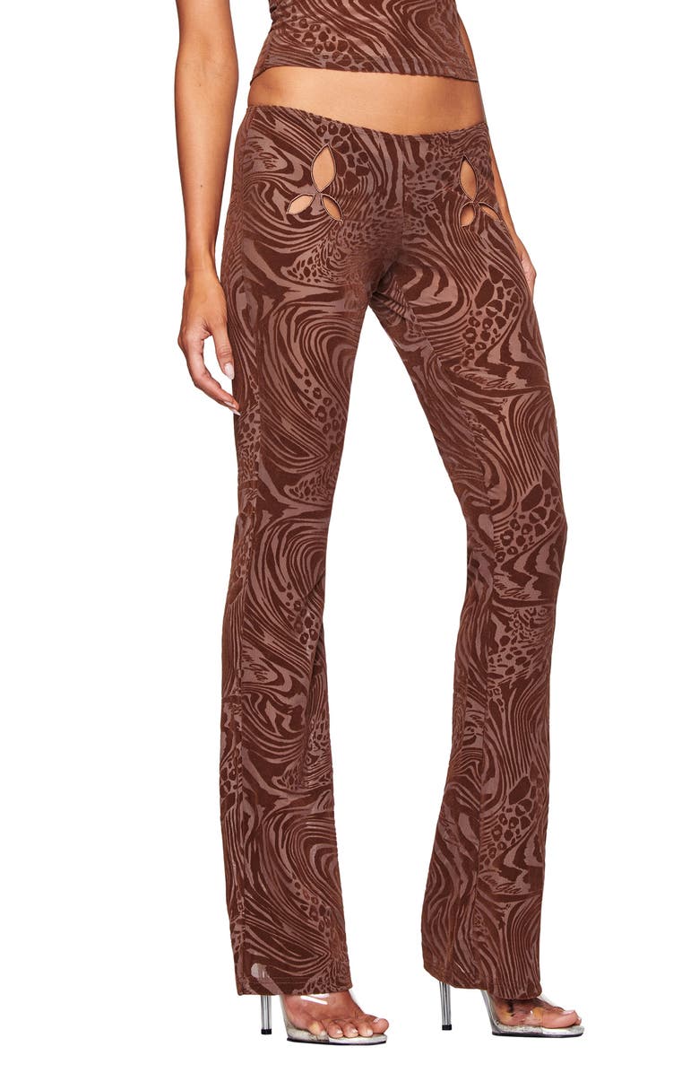 I.AM.GIA Amina Cutout Low Rise Flare Pants, Alternate, color,
