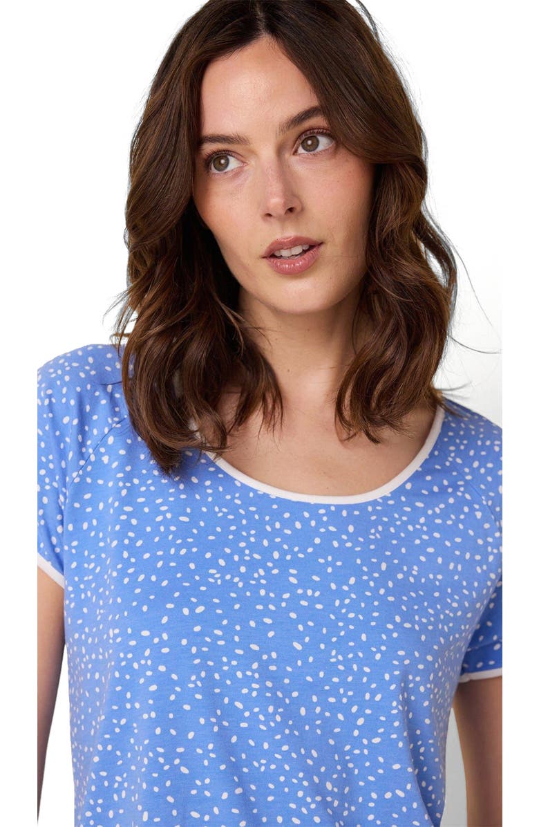 The Cat's Pajamas Pima Knit Short Sleeved Simple Set Stripes Dots, Alternate, color, Confetti Dot Provence