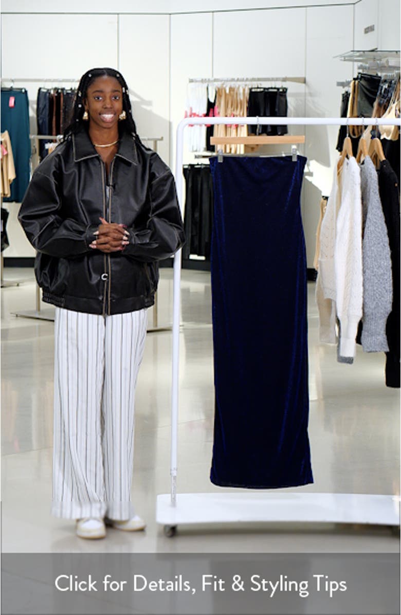 Samper Metallic Sparkle Strapless Maxi Dress, sales video thumbnail