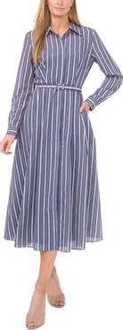 Ted Baker Stripe Long Sleeve Shirtdress