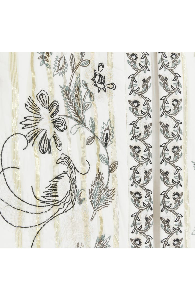 River Island Floral Embroidered Metallic Stripe Jacket, Alternate, color,