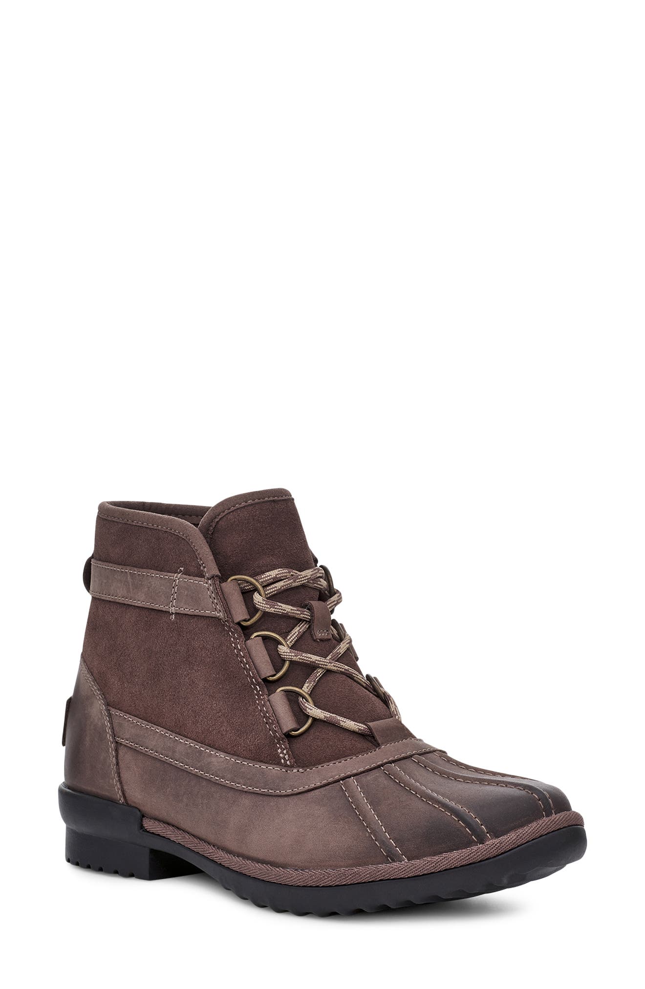UGG Greda Waterproof Duck Boot, Main, color, EL CAP LEATHER/ SUEDE