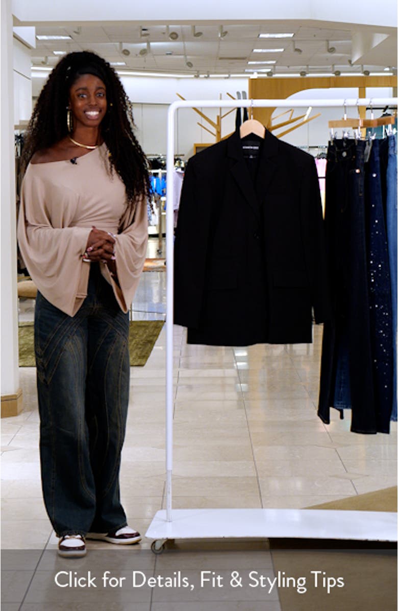 Oversize Luxe Twill Jacket, sales video thumbnail