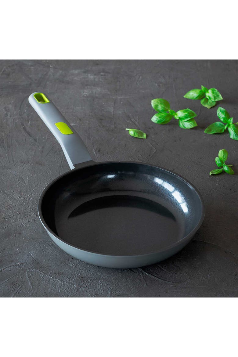 Life Ceramic Nonstick Frying Pan, 10.2-Inch Recycled Cast Aluminum Skillet, Alternate, color, Black