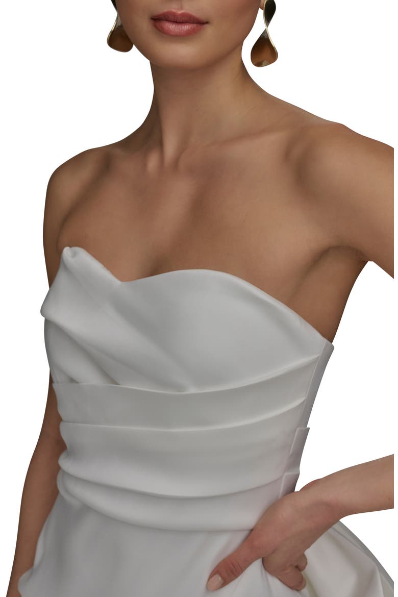 Strapless Bow Back Dress, Alternate, color, CREAM