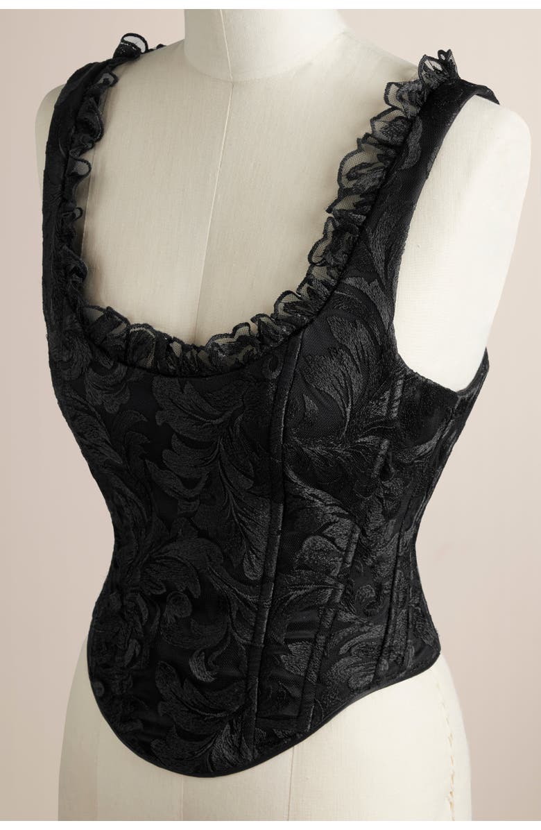 Scarlett Gasque Lulu Corset, Alternate, color, Black