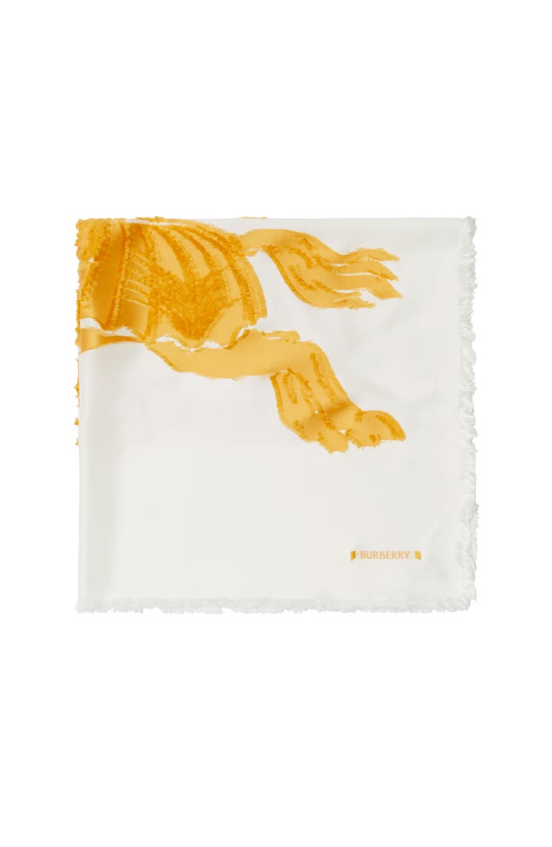 Burberry EKD Silk Blend Scarf, Alternate, color, Sunflower Yellow